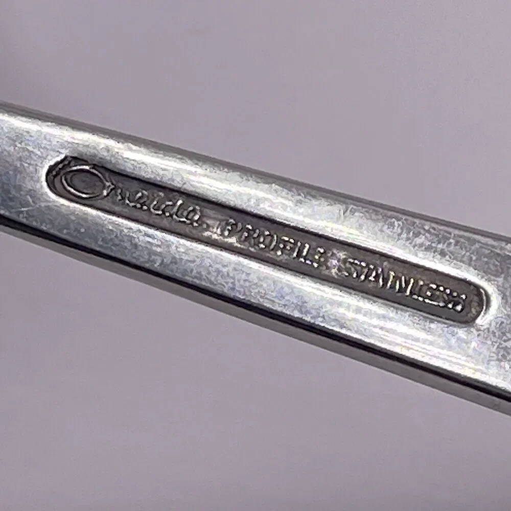 ONEIDA Profile Orlando Stainless Flatware Gravy Ladle MCM Mid-Century Floral 8